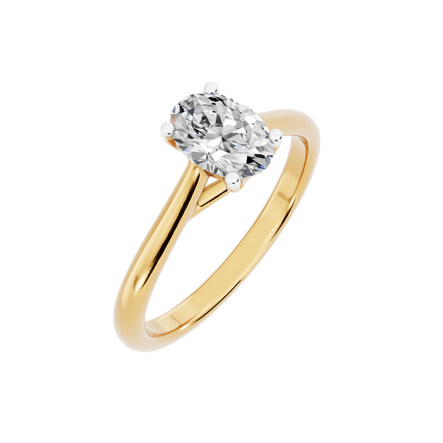 Yellow Gold-Radiant Lab-Grown Diamond Engagement Ring_view=3DV