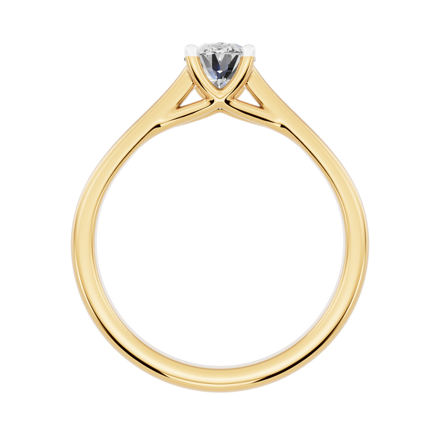 Yellow Gold-Radiant Lab-Grown Diamond Engagement Ring_view=FRONT