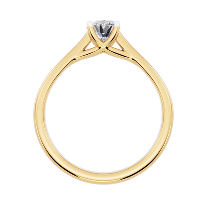 Yellow Gold-Radiant Lab-Grown Diamond Engagement Ring_view=FRONT