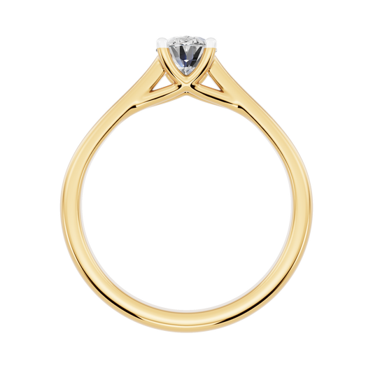 Yellow Gold-Radiant Lab-Grown Diamond Engagement Ring_view=FRONT