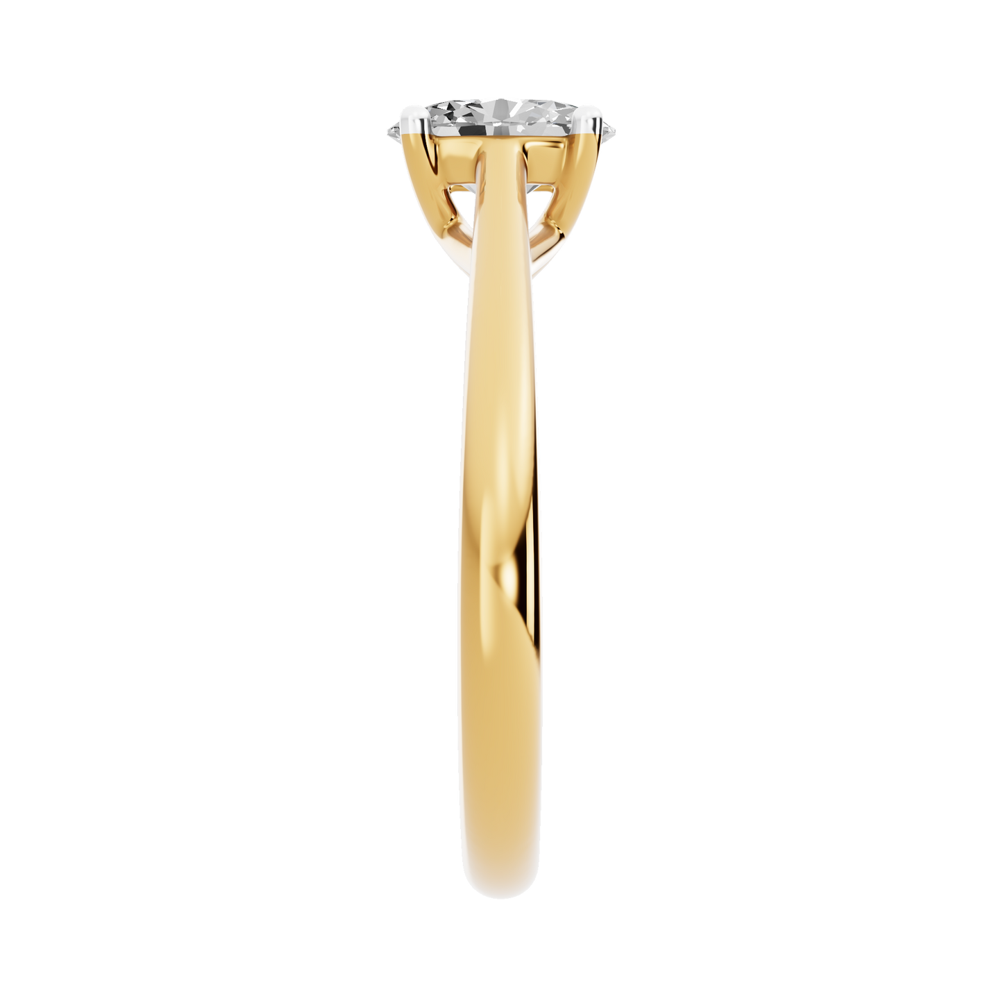 Yellow Gold-Radiant Lab-Grown Diamond Engagement Ring_view=SIDE