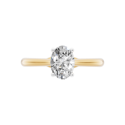 Yellow Gold-Radiant Lab-Grown Diamond Engagement Ring_view=TOP