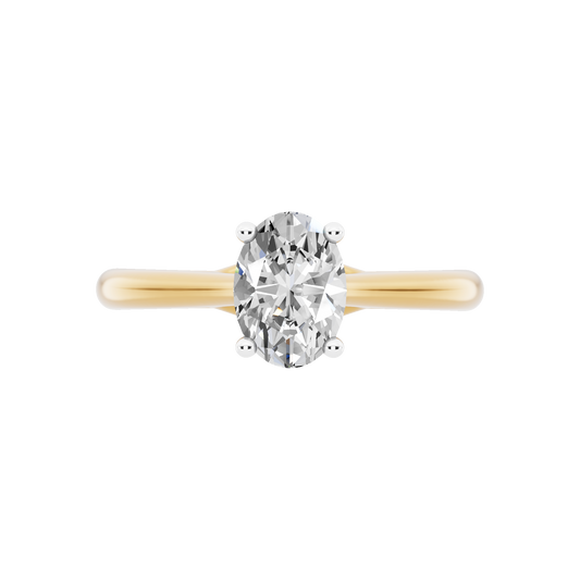 Yellow Gold-Radiant Lab-Grown Diamond Engagement Ring_view=TOP