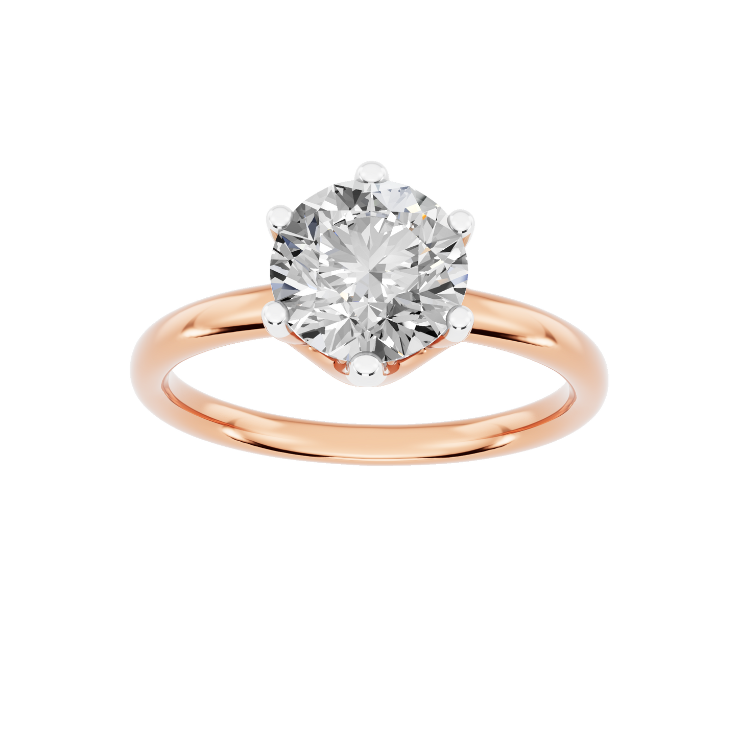 Pink Gold-Blossom Lab-Grown Diamond Engagement Ring_view=3DH