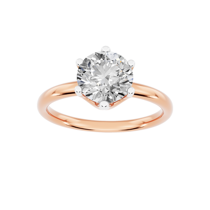 Pink Gold-Blossom Lab-Grown Diamond Engagement Ring_view=3DH