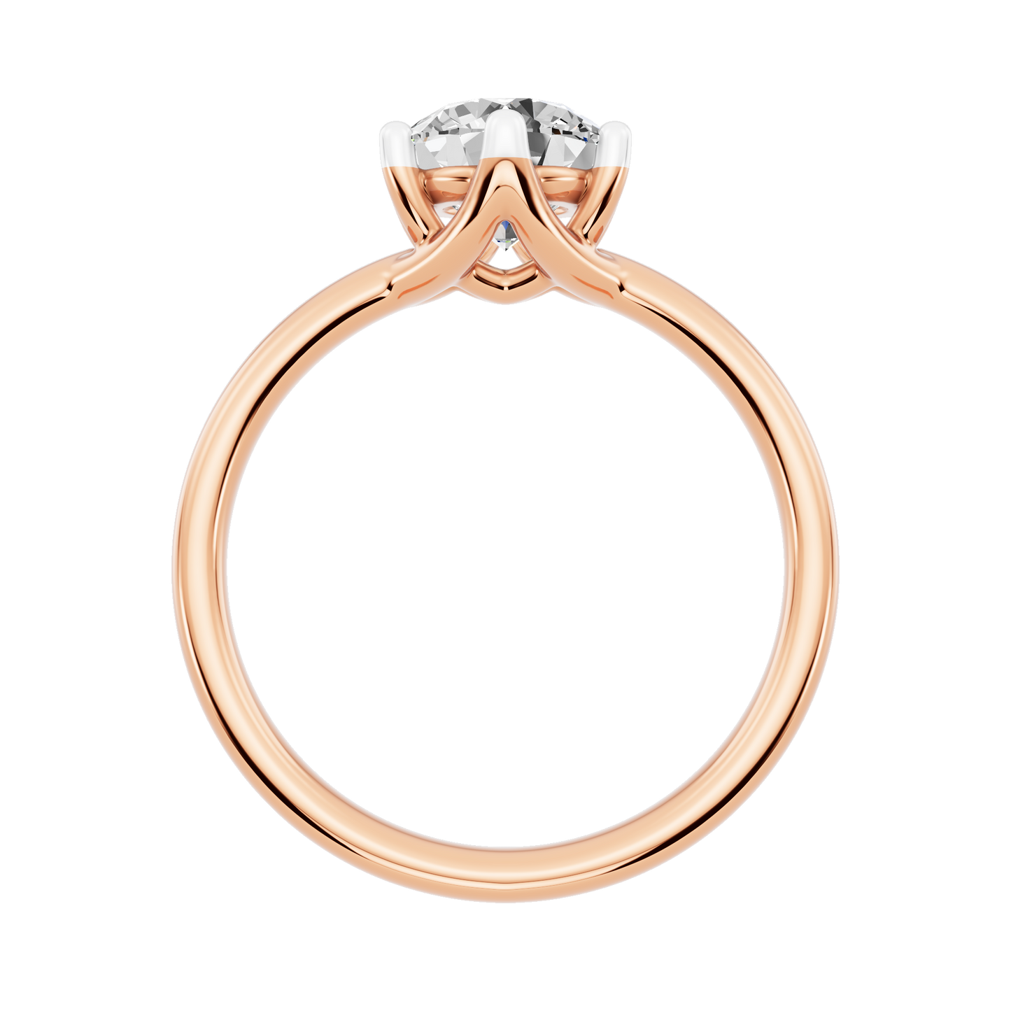 Pink Gold-Blossom Lab-Grown Diamond Engagement Ring_view=FRONT