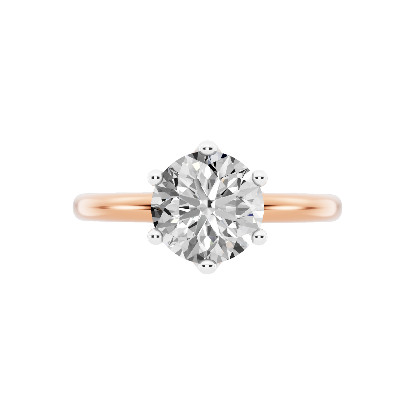 Pink Gold-Blossom Lab-Grown Diamond Engagement Ring_view=TOP