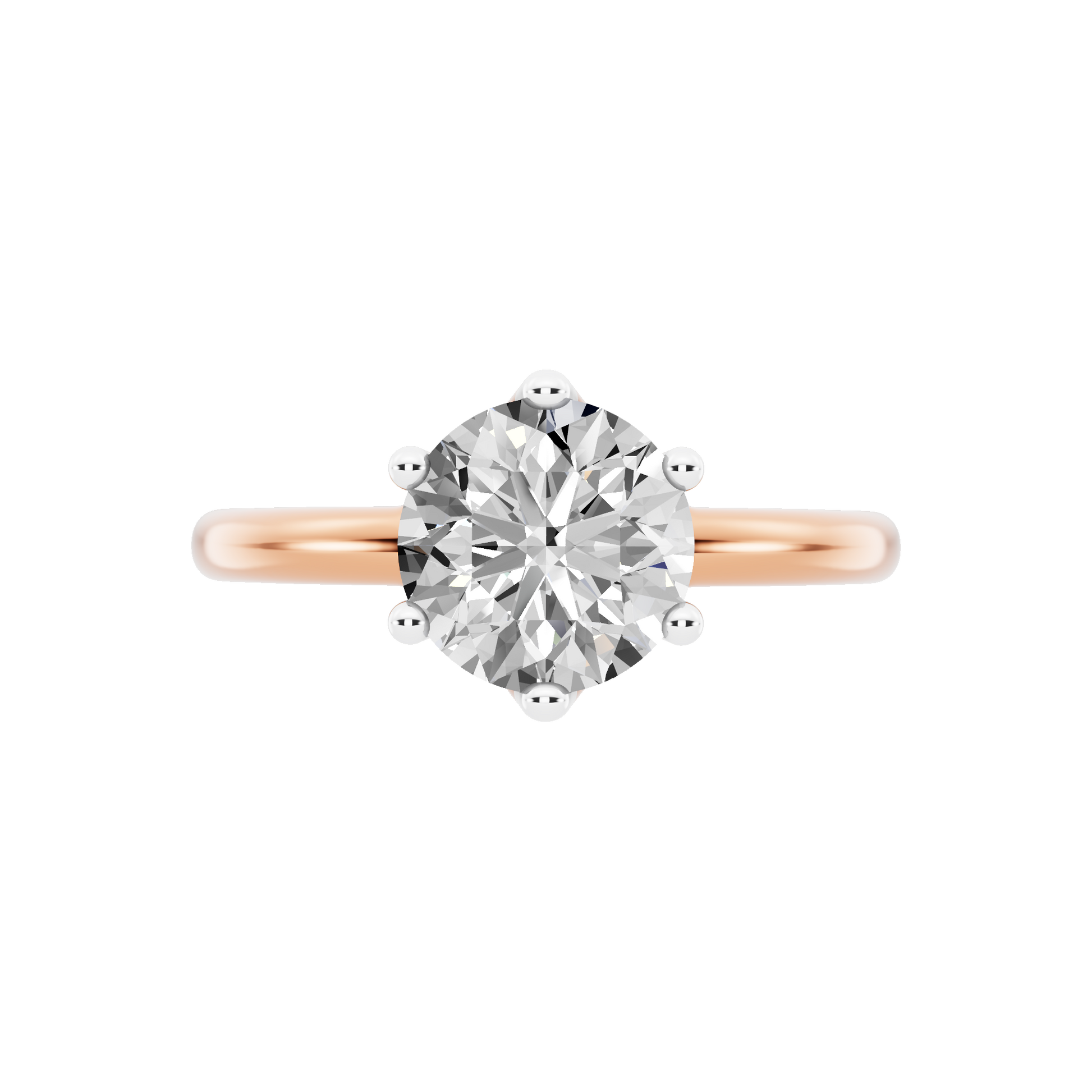 Pink Gold-Blossom Lab-Grown Diamond Engagement Ring_view=TOP