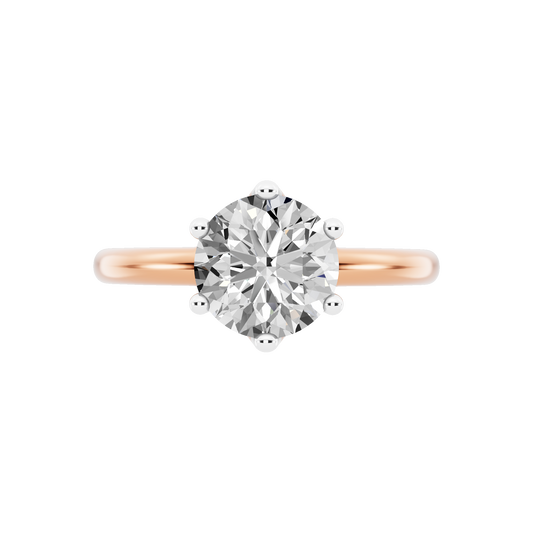 Pink Gold-Blossom Lab-Grown Diamond Engagement Ring_view=TOP