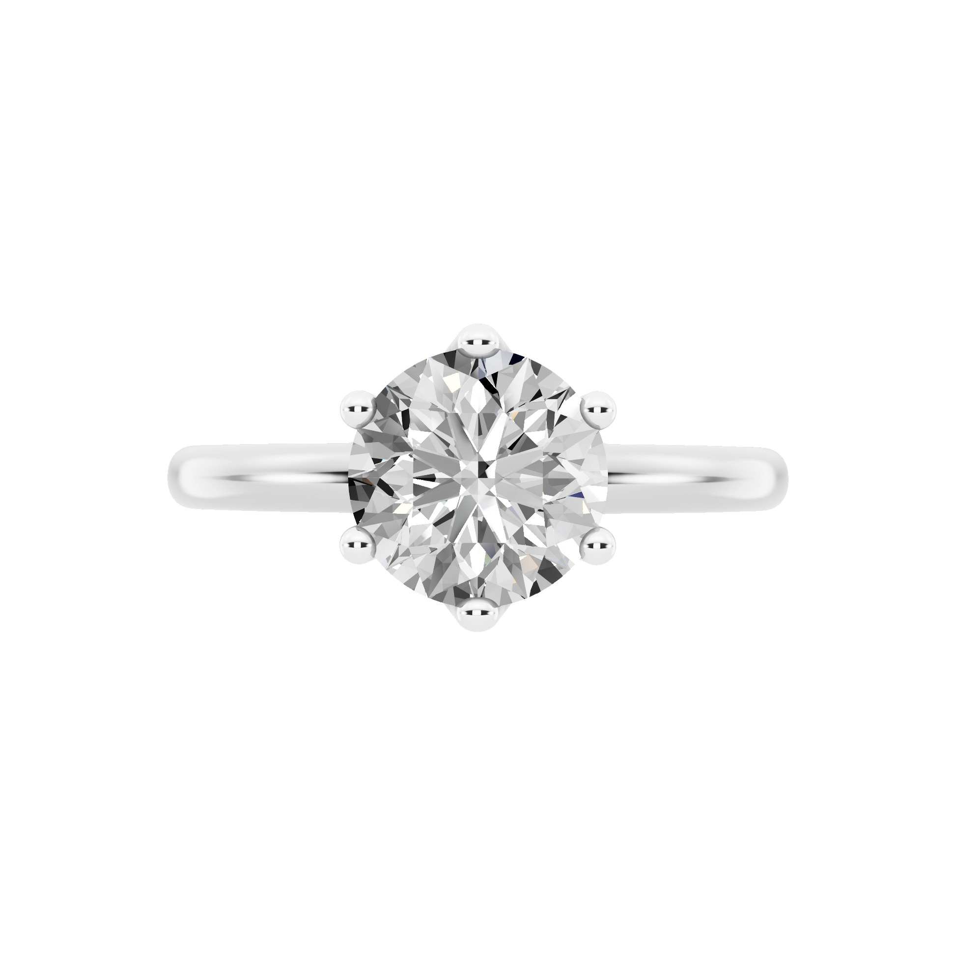 White Gold-Blossom Lab-Grown Diamond Engagement Ring_view=TOP