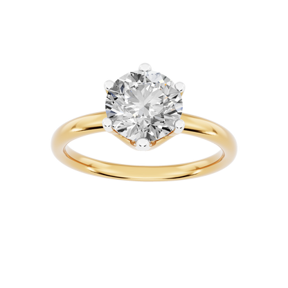 Yellow Gold-Blossom Lab-Grown Diamond Engagement Ring_view=3DH