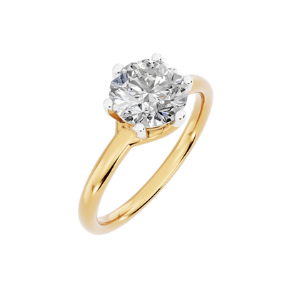 Yellow Gold-Blossom Lab-Grown Diamond Engagement Ring_view=3DV