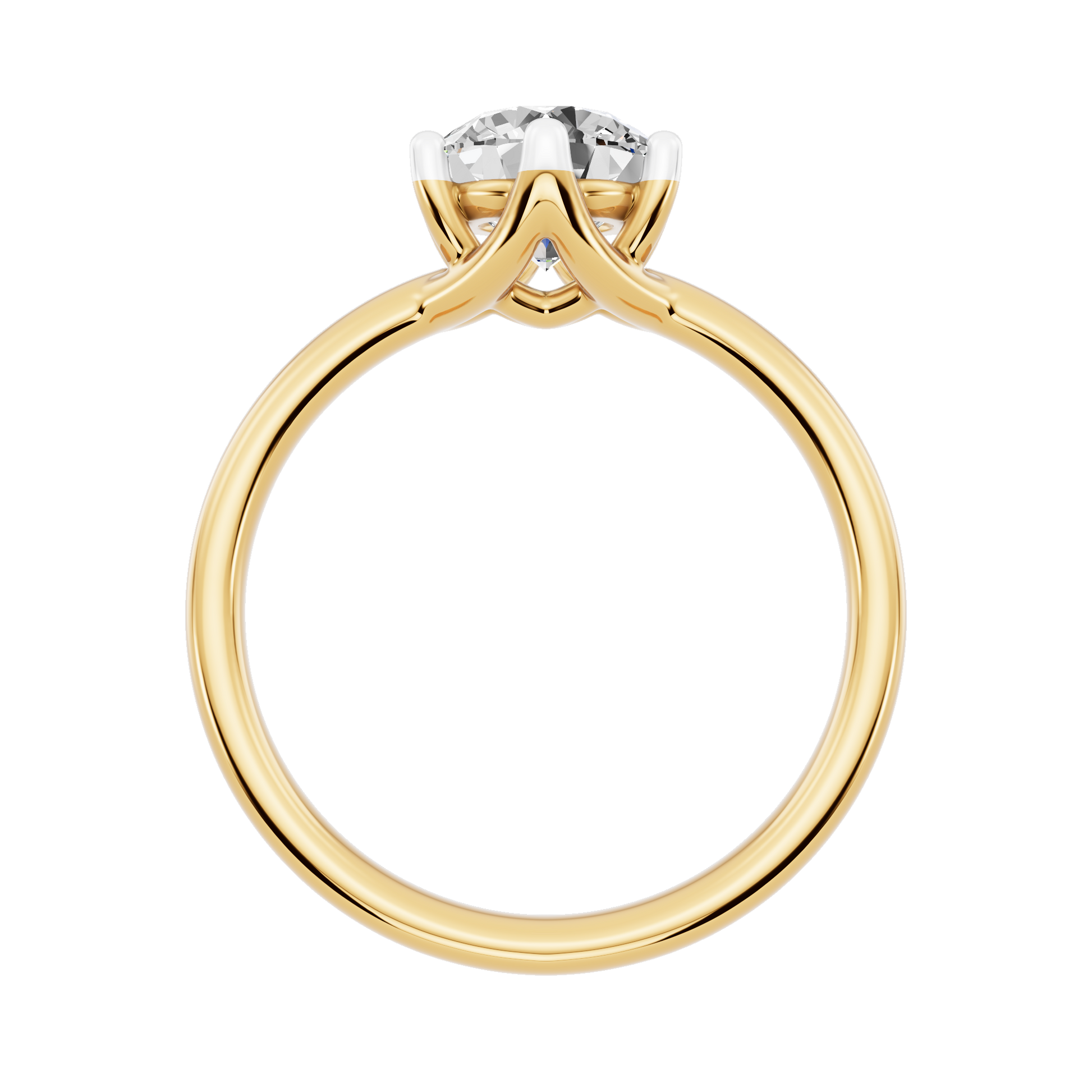 Yellow Gold-Blossom Lab-Grown Diamond Engagement Ring_view=FRONT
