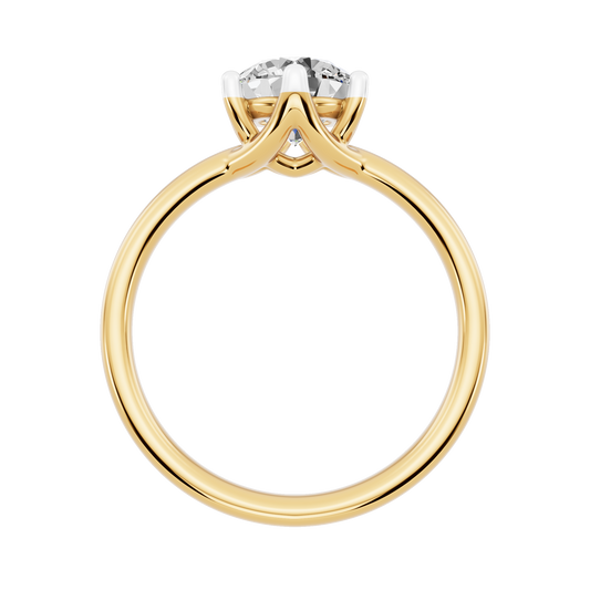 Yellow Gold-Blossom Lab-Grown Diamond Engagement Ring_view=FRONT