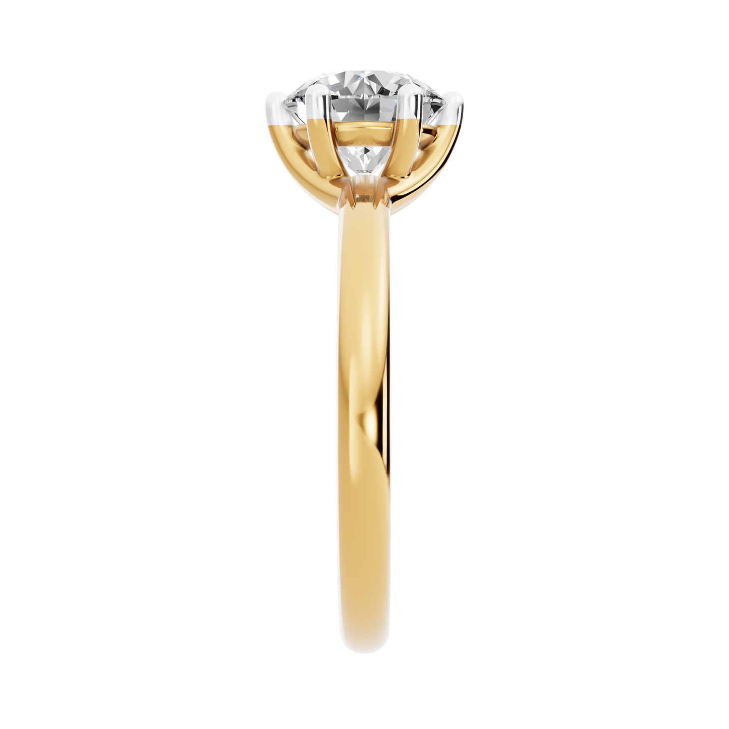 Yellow Gold-Blossom Lab-Grown Diamond Engagement Ring_view=SIDE