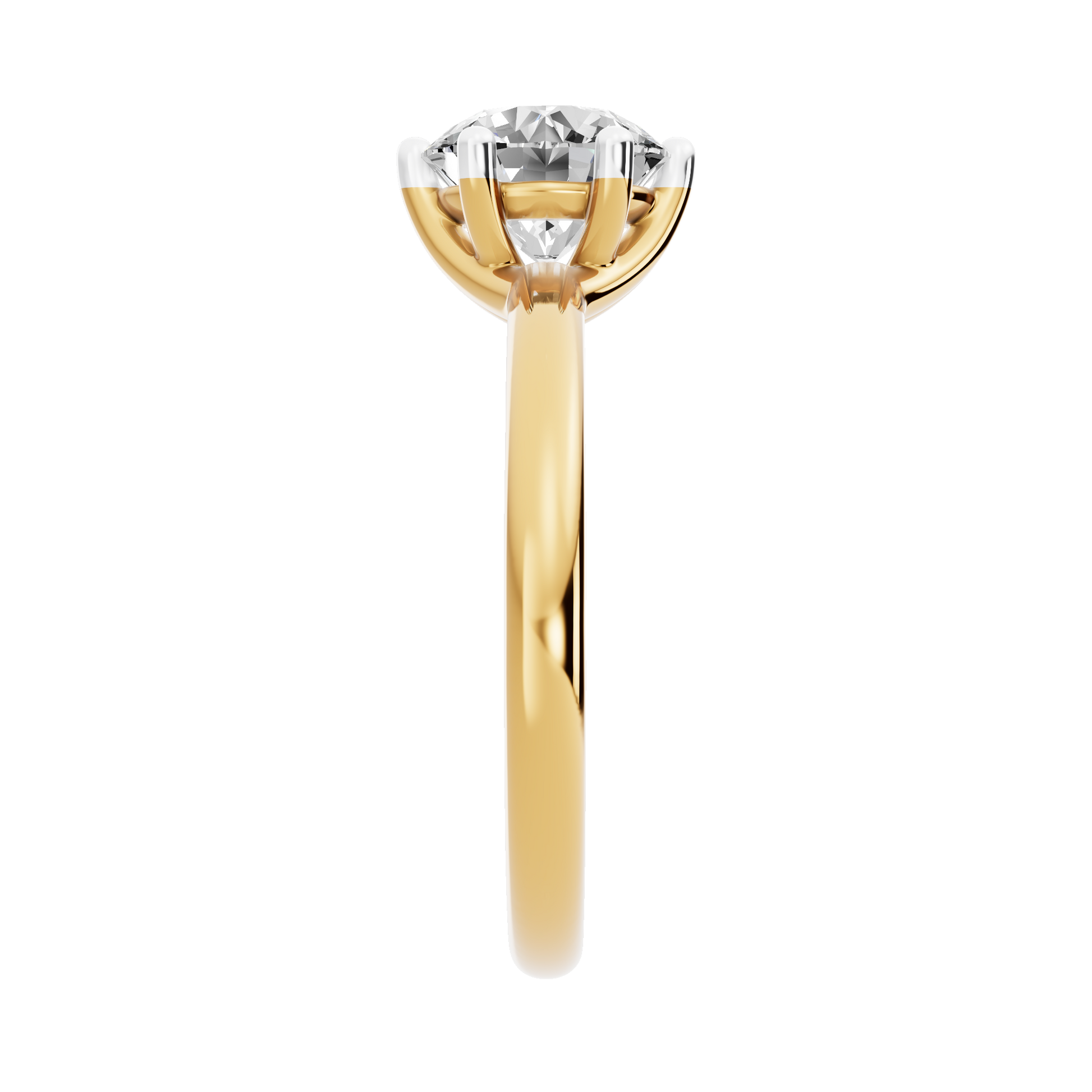 Yellow Gold-Blossom Lab-Grown Diamond Engagement Ring_view=SIDE