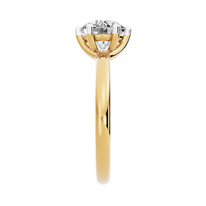 Yellow Gold-Blossom Lab-Grown Diamond Engagement Ring_view=SIDE