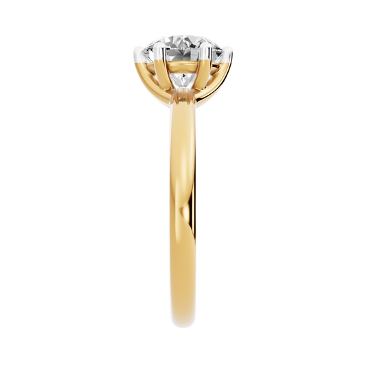 Yellow Gold-Blossom Lab-Grown Diamond Engagement Ring_view=SIDE