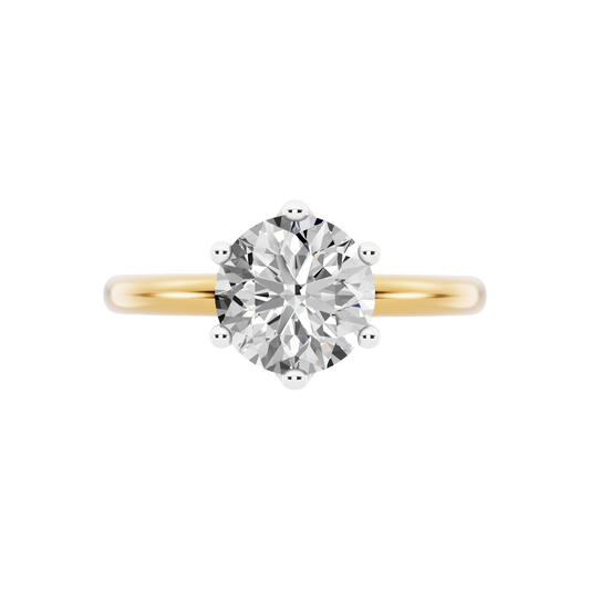 Yellow Gold-Blossom Lab-Grown Diamond Engagement Ring_view=TOP