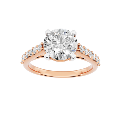 Pink Gold-Meridian Statement Solitaires Lab-Grown Diamond Engagement Ring_view=3DH