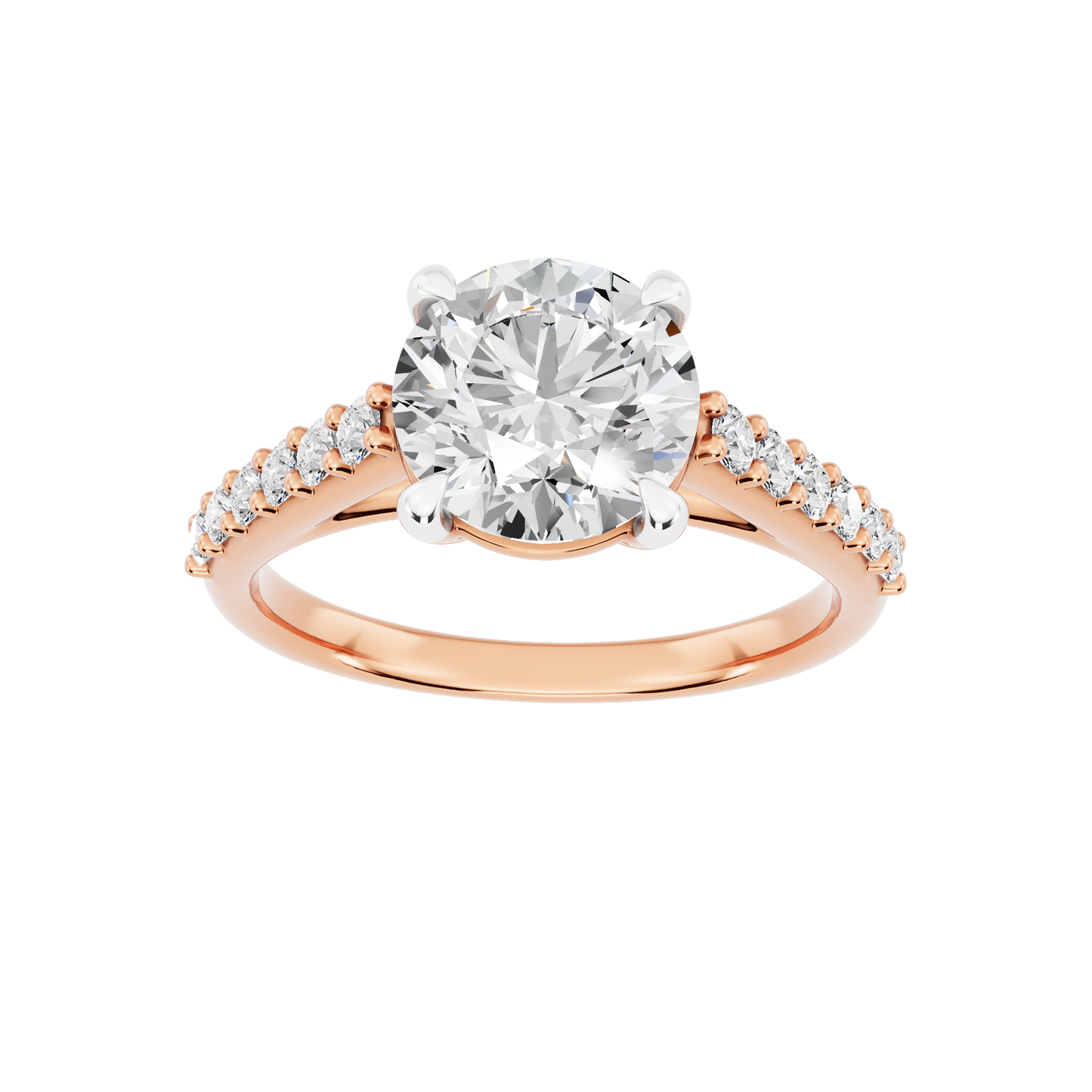 Pink Gold-Meridian Statement Solitaires Lab-Grown Diamond Engagement Ring_view=3DH