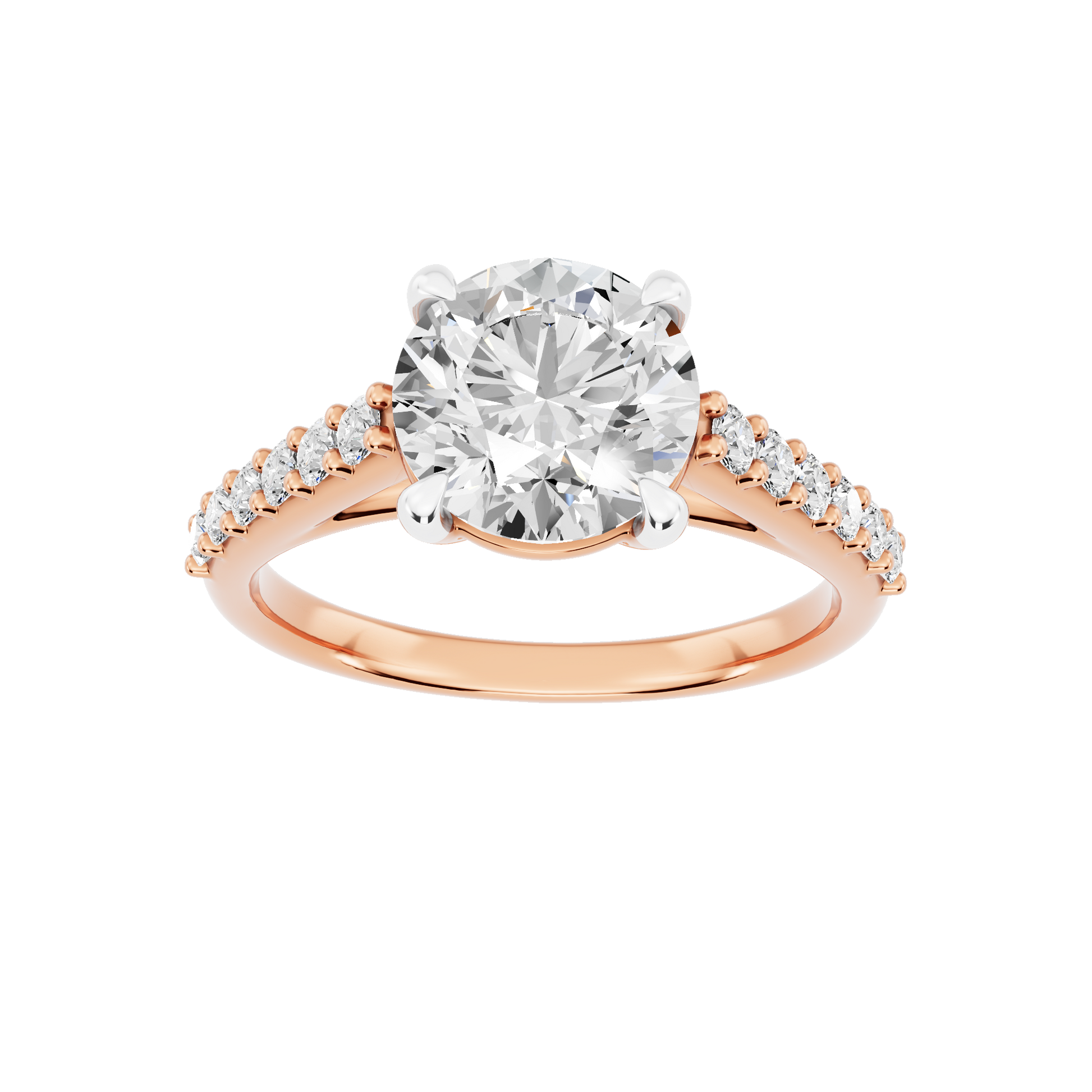 Pink Gold-Meridian Statement Solitaires Lab-Grown Diamond Engagement Ring_view=3DH