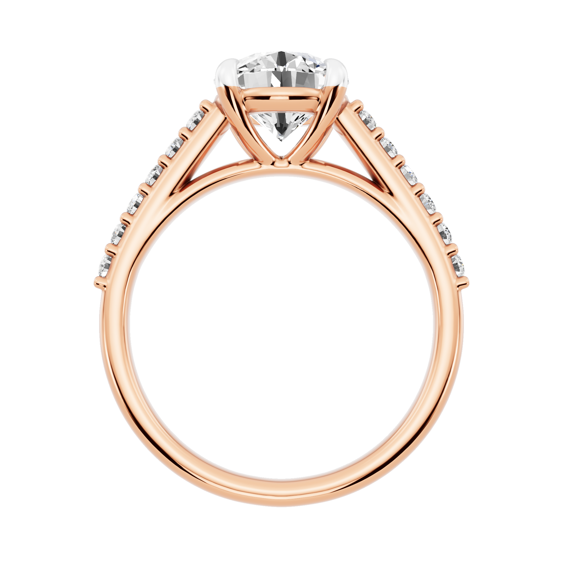 Pink Gold-Meridian Statement Solitaires Lab-Grown Diamond Engagement Ring_view=FRONT