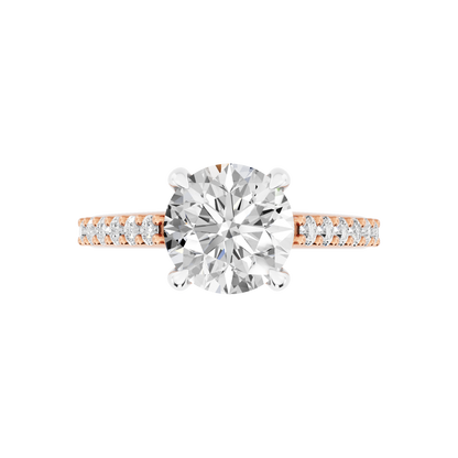 Pink Gold-Meridian Statement Solitaires Lab-Grown Diamond Engagement Ring_view=TOP