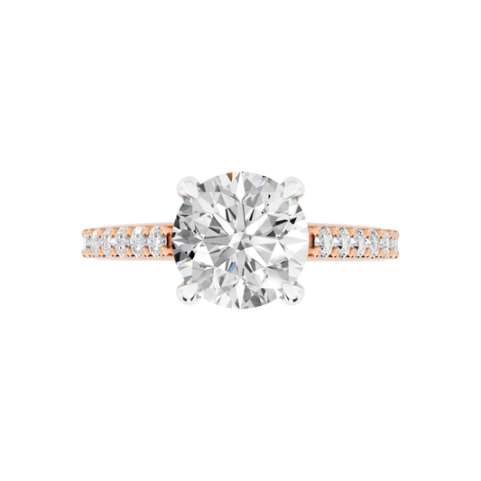 Pink Gold-Meridian Statement Solitaires Lab-Grown Diamond Engagement Ring_view=TOP