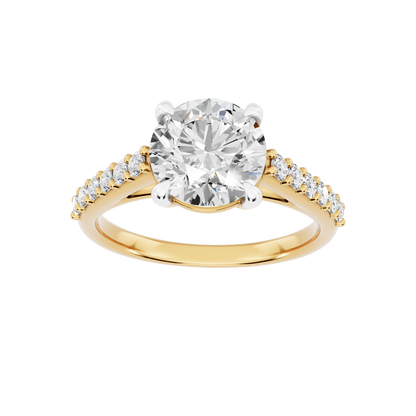Yellow Gold-Meridian Statement Solitaires Lab-Grown Diamond Engagement Ring_view=3DH