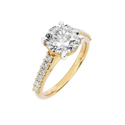 Yellow Gold-Meridian Statement Solitaires Lab-Grown Diamond Engagement Ring_view=3DV