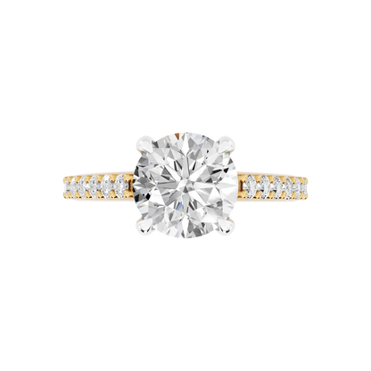 Yellow Gold-Meridian Statement Solitaires Lab-Grown Diamond Engagement Ring_view=TOP