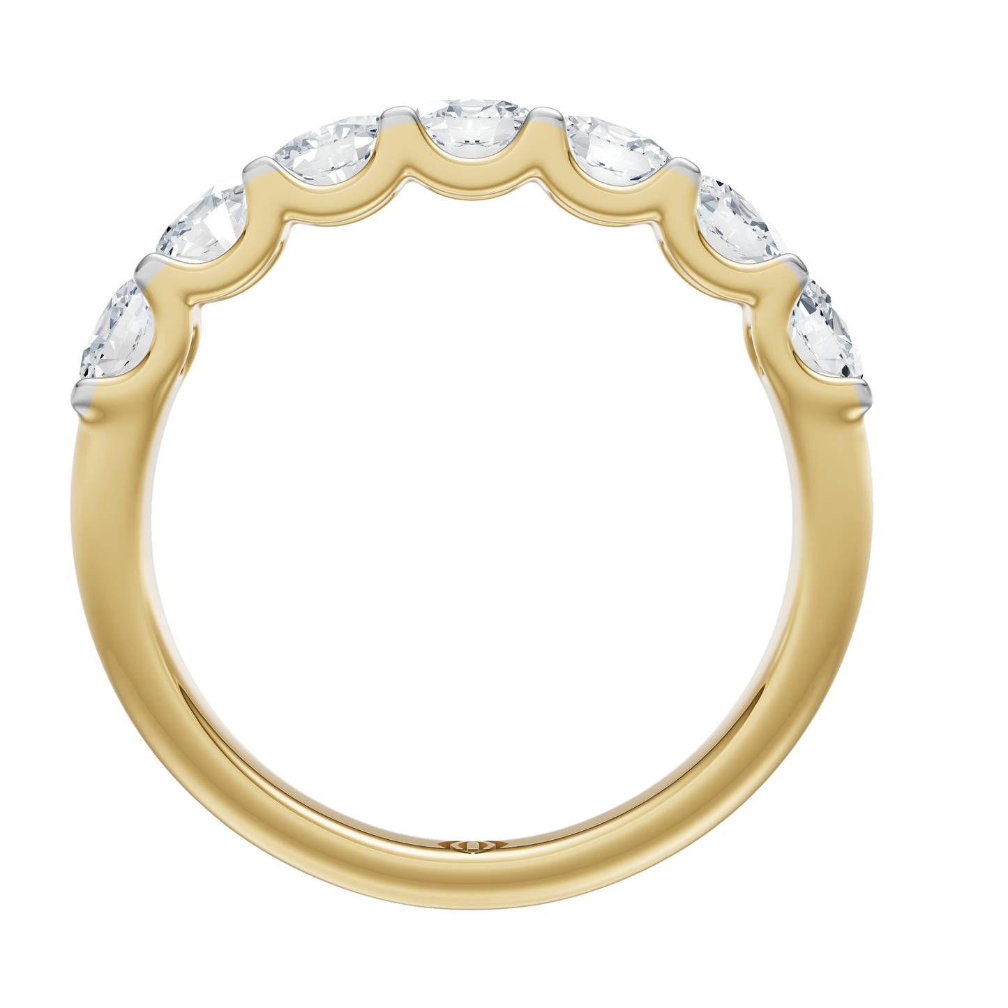 Yellow Gold-Prism Oval Band_view=FRONT