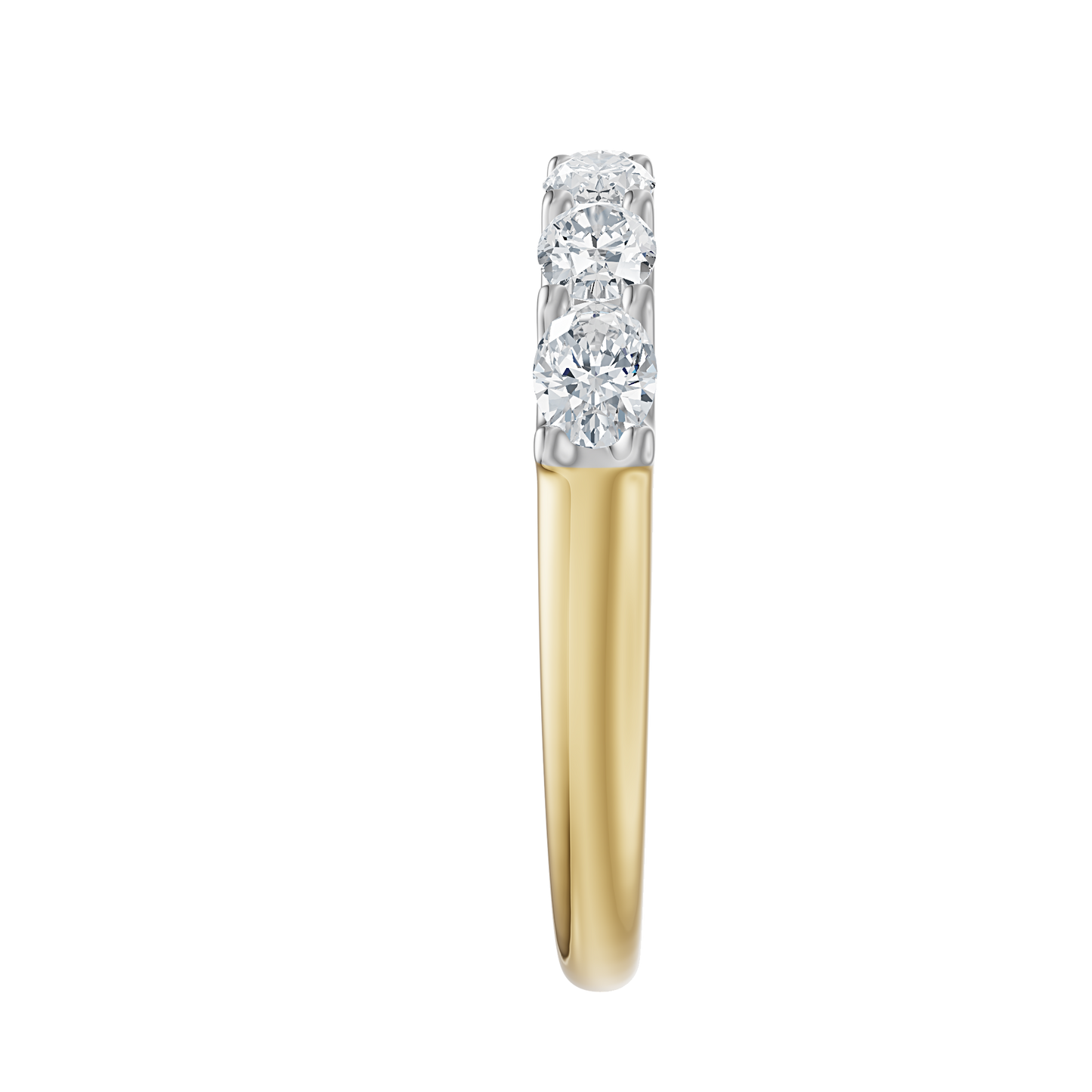 Yellow Gold-Prism Oval Band_view=SIDE
