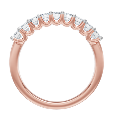 Pink Gold-Apex Emerald cut Band_view=FRONT