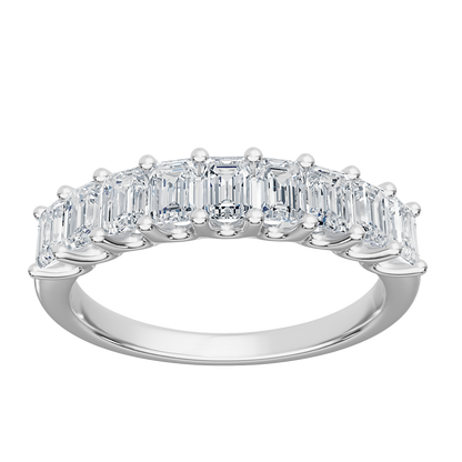 White Gold-Apex Emerald cut Band_view=3DH