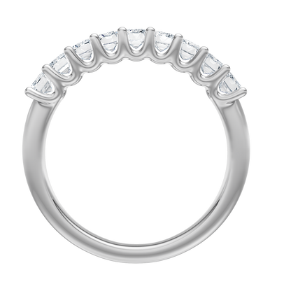 White Gold-Apex Emerald cut Band_view=FRONT