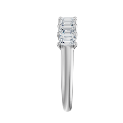 White Gold-Apex Emerald cut Band_view=SIDE