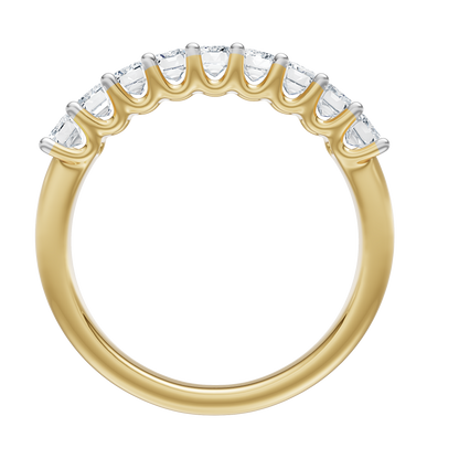Yellow Gold-Apex Emerald cut Band_view=FRONT