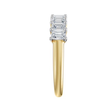 Yellow Gold-Apex Emerald cut Band_view=SIDE