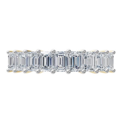 Yellow Gold-Apex Emerald cut Band_view=TOP