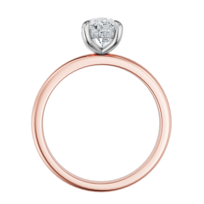 Pink Gold-Radiance Lab Diamond Ring 1.58ct Oval Center_view=FRONT