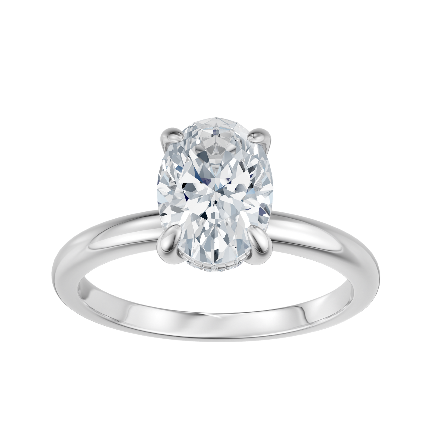 White Gold-Radiance Lab Diamond Ring 1.58ct Oval Center_view=3DH