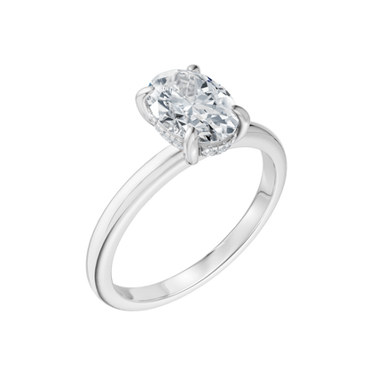 White Gold-Radiance Lab Diamond Ring 1.58ct Oval Center_view=3DV