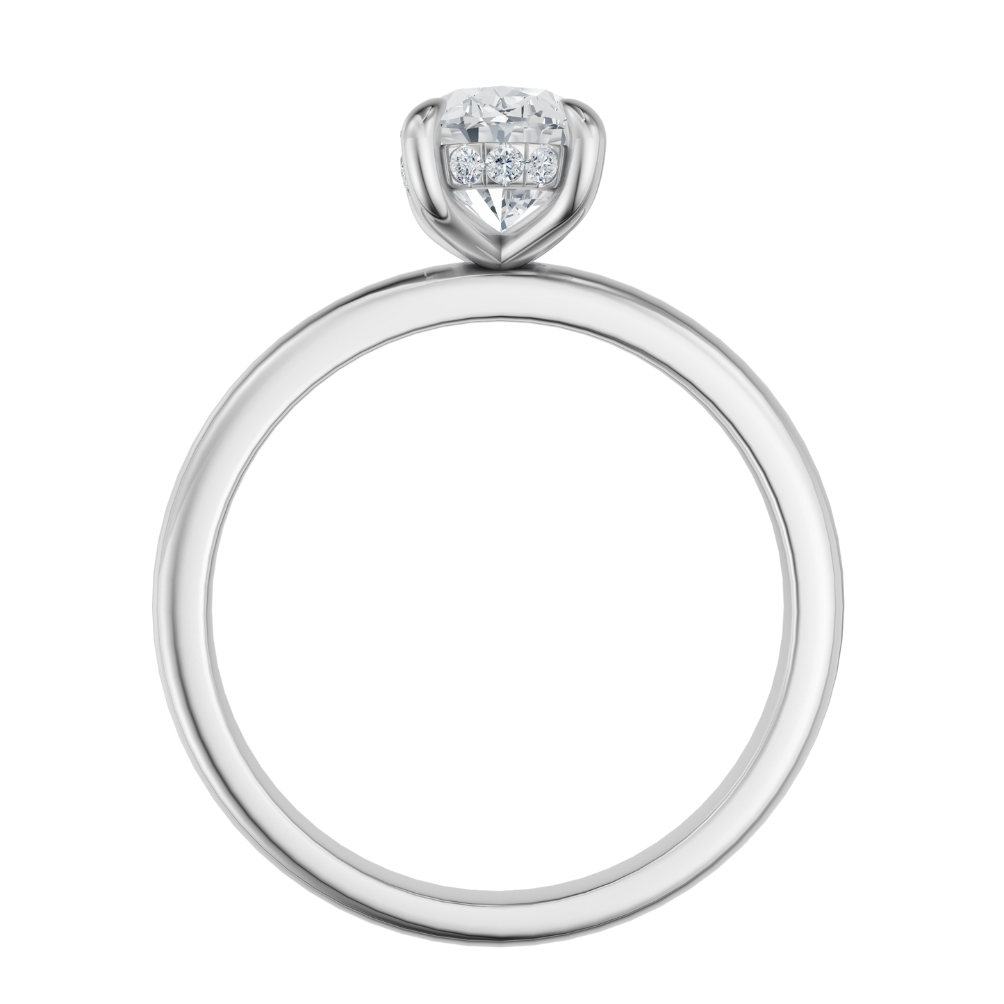 White Gold-Radiance Lab Diamond Ring 1.58ct Oval Center_view=FRONT