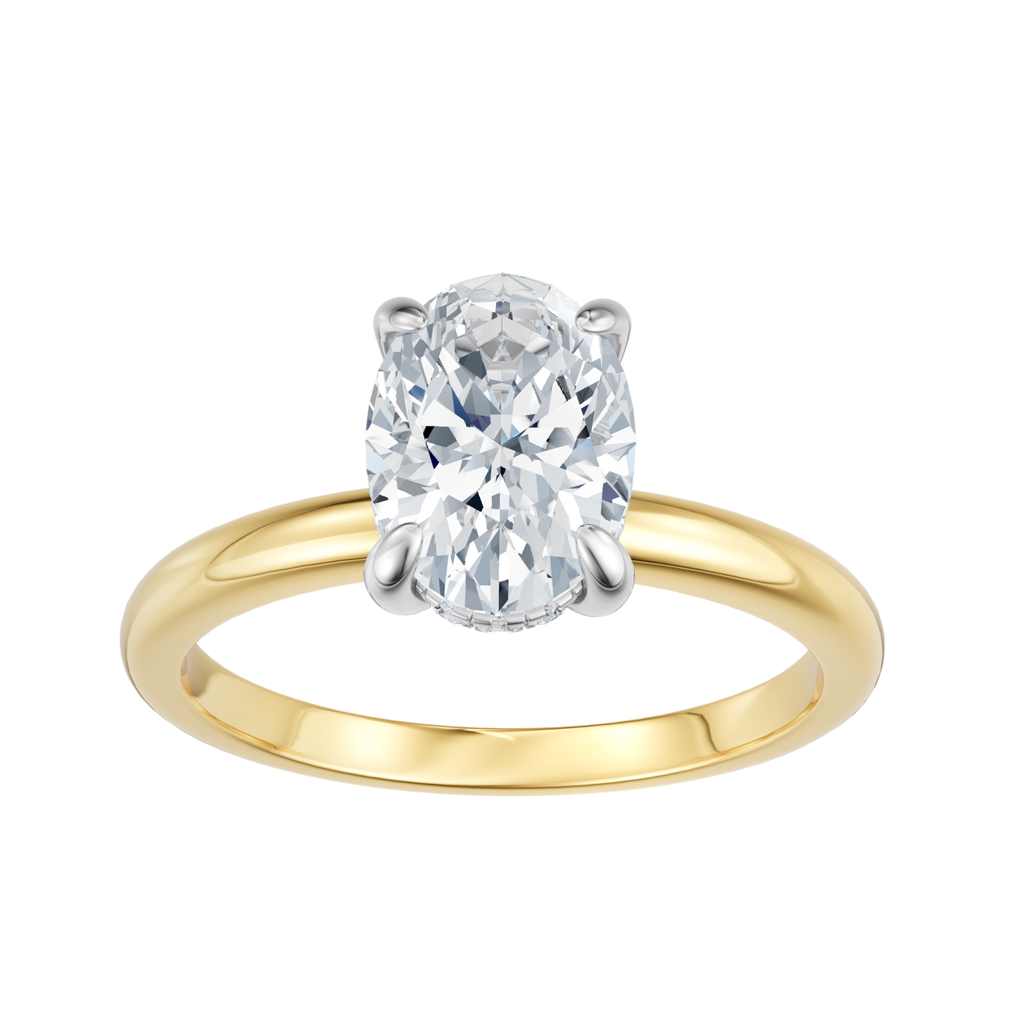 Yellow Gold-Radiance Lab Diamond Ring 1.58ct Oval Center_view=3DH
