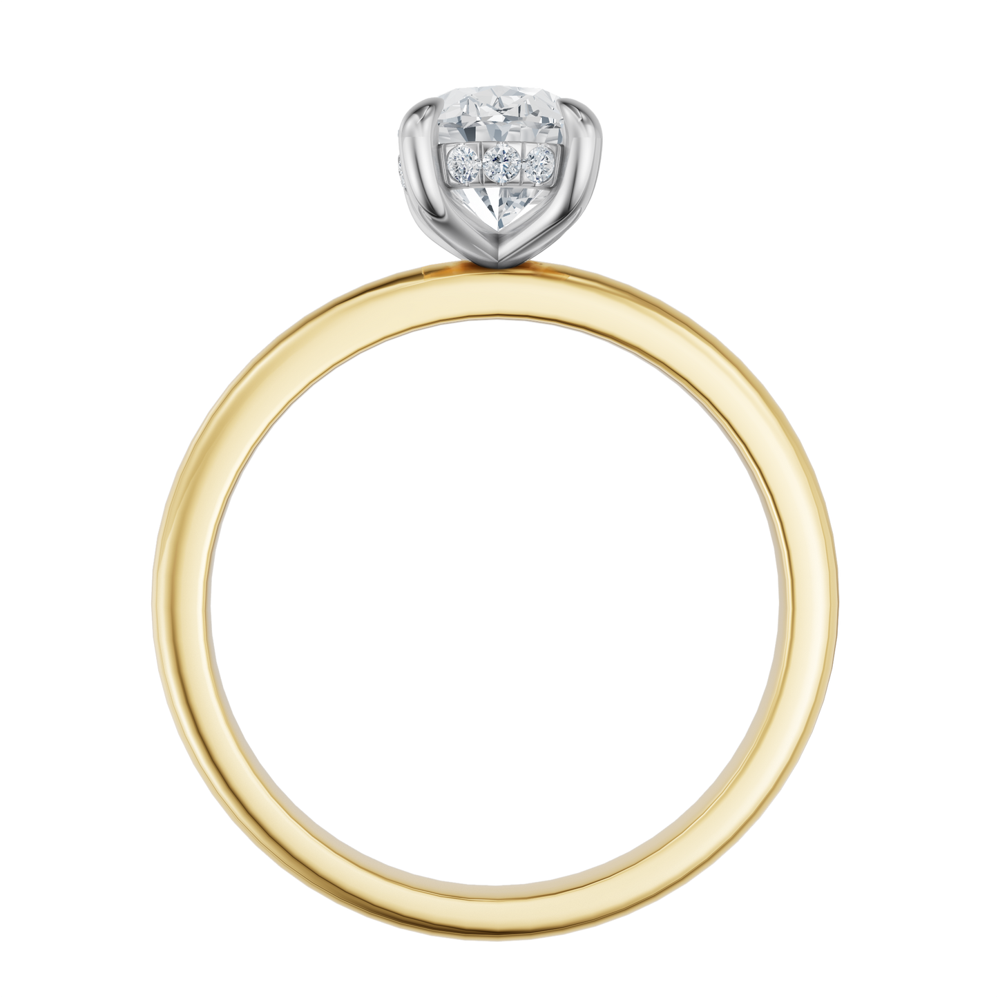 Yellow Gold-Radiance Lab Diamond Ring 1.58ct Oval Center_view=FRONT
