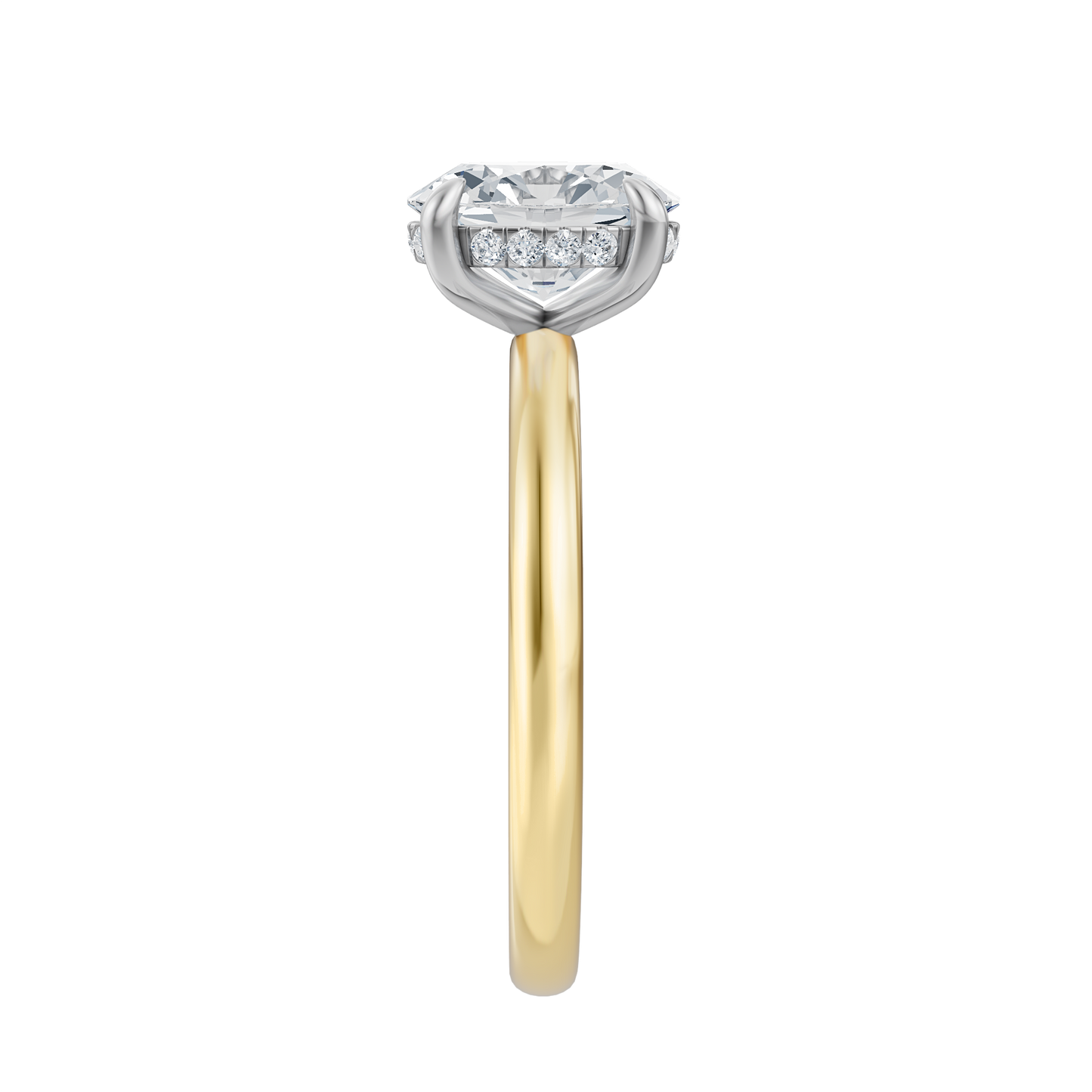 Yellow Gold-Radiance Lab Diamond Ring 1.58ct Oval Center_view=SIDE