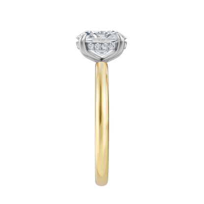 Yellow Gold-Radiance Lab Diamond Ring 1.58ct Oval Center_view=SIDE